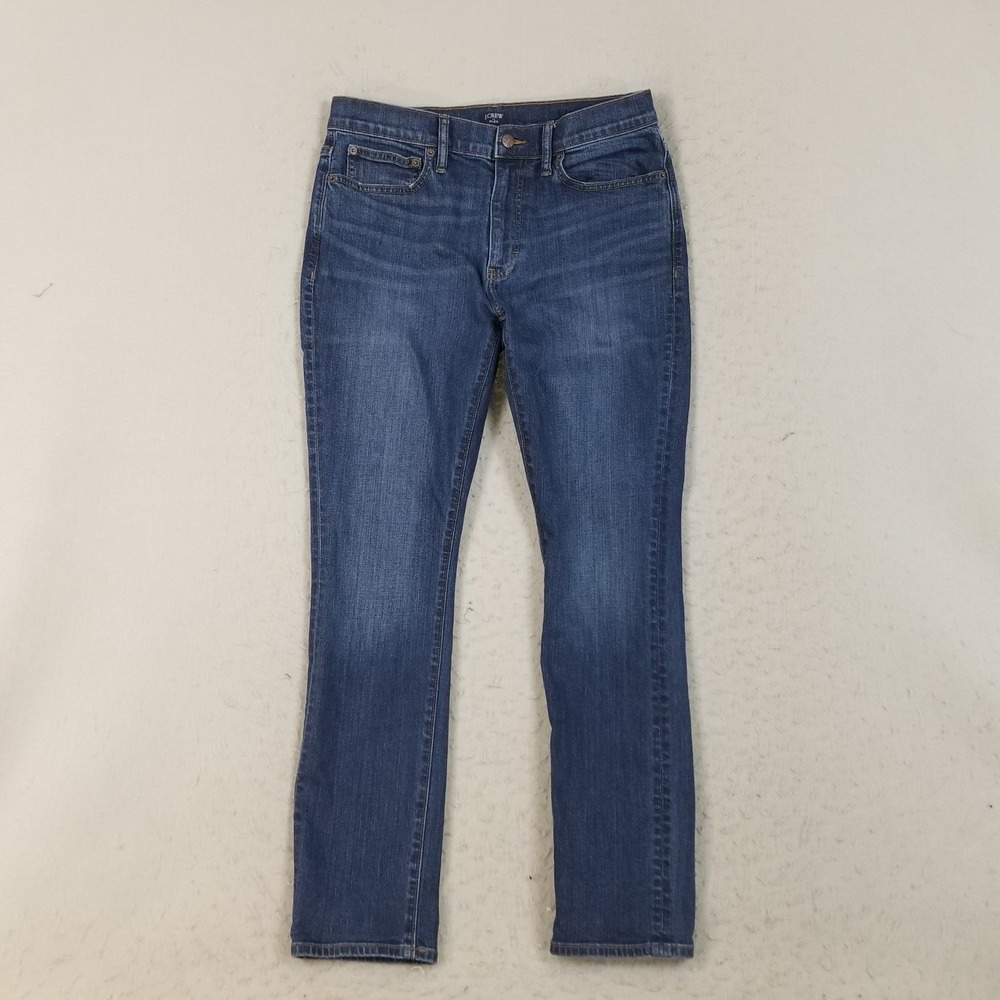 J.Crew Jeans Mens 33x32 Blue Flex Skinny Fit Dark Wash Stretch Denim Pants